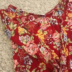 floral off the shoulder dress